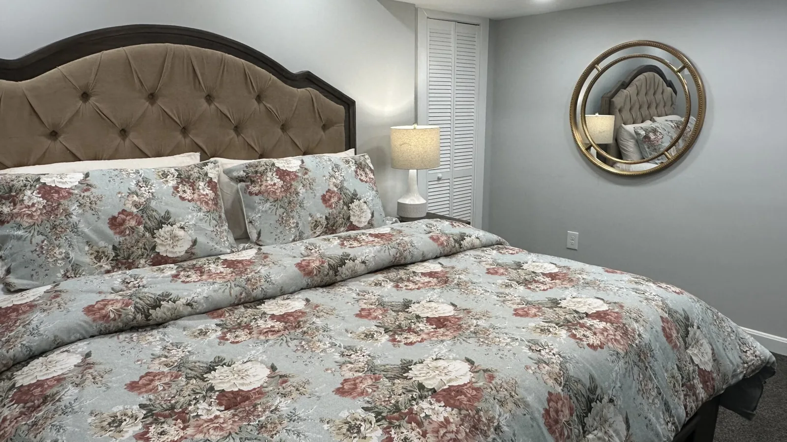 Primary bedroom after renovation at 2417 Wilkshire Drive